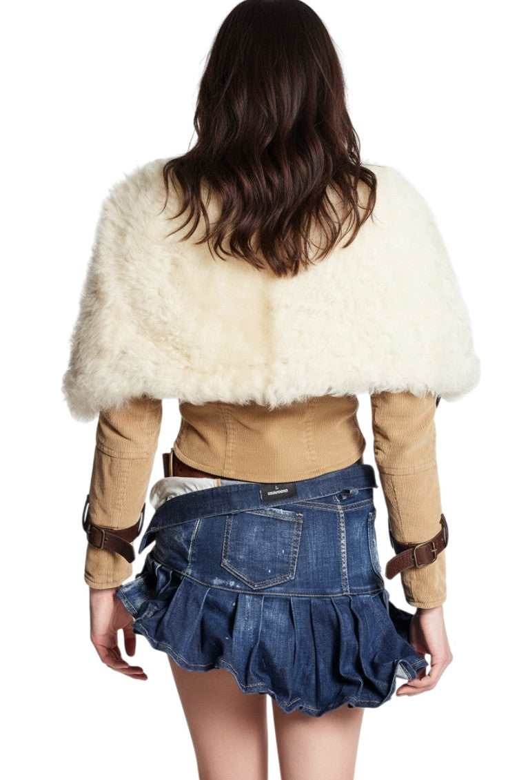 Beige Textured Hood Jacket 2