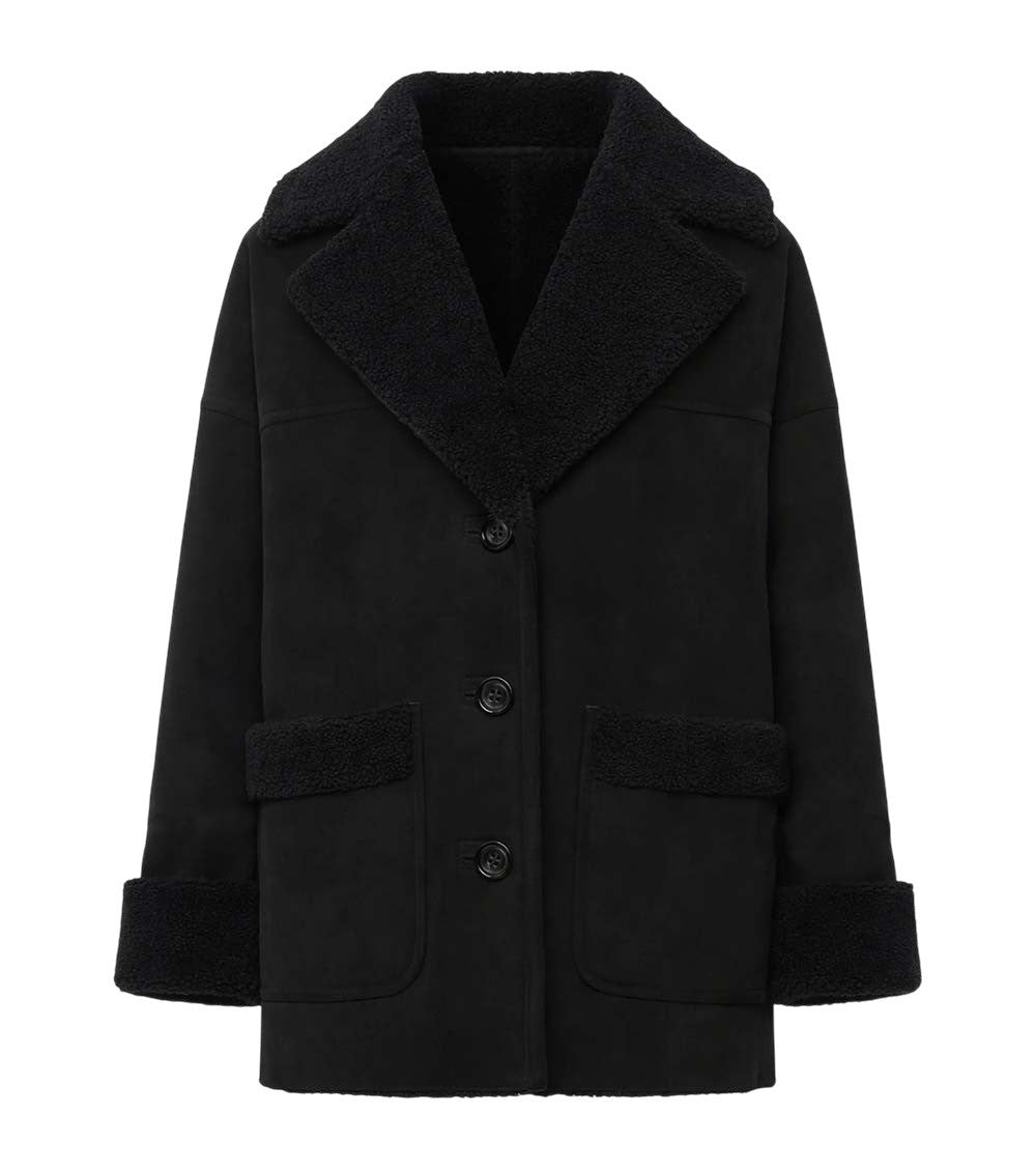 Black Shirt Collar Jacket 1