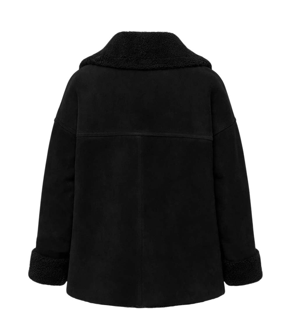 Black Shirt Collar Jacket 2