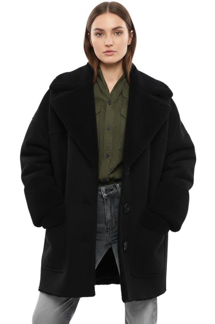 Black Shirt Collar Jacket 3