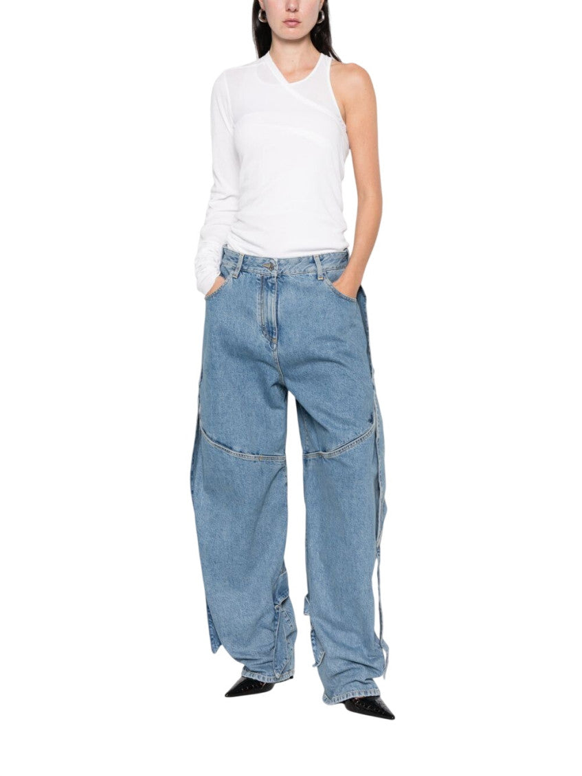 Sky Blue Loose Mid Rise Jeans 2