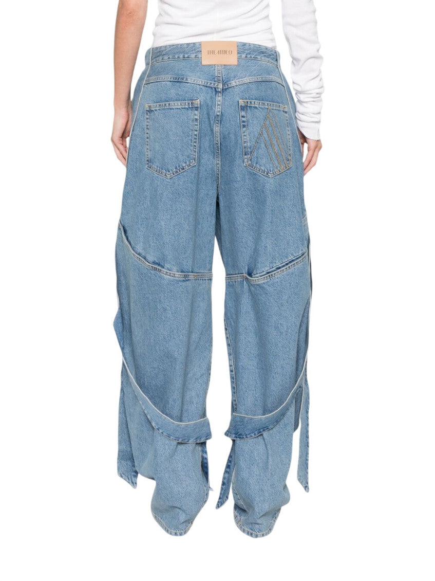 Sky Blue Loose Mid Rise Jeans 3