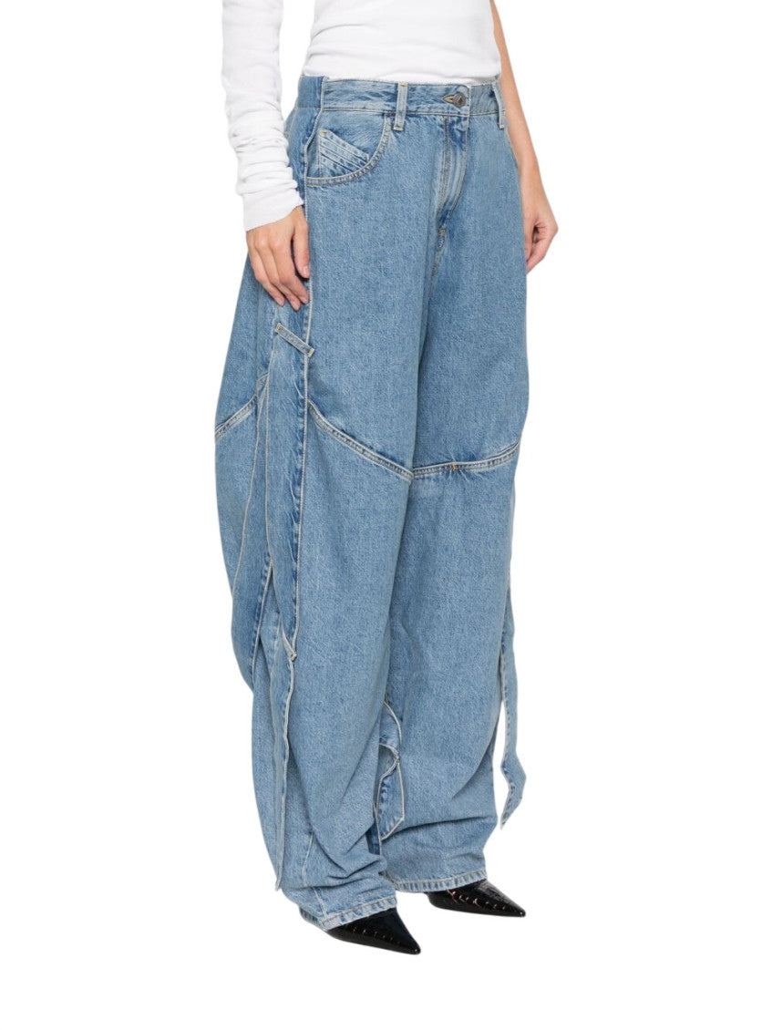 Sky Blue Loose Mid Rise Jeans 4