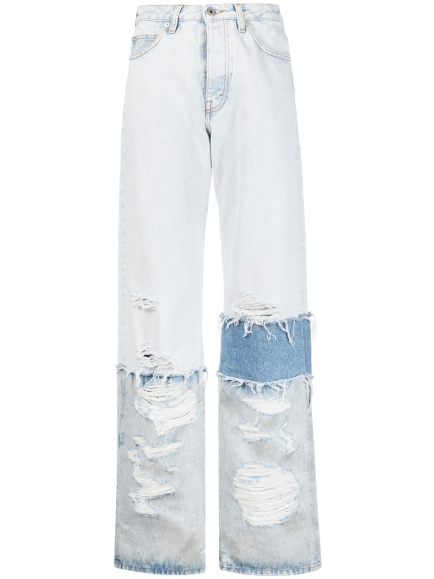 Sky Blue Straight Mid Rise Jeans 1