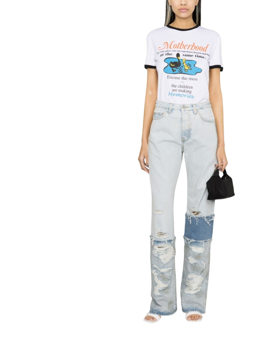 Sky Blue Straight Mid Rise Jeans 2