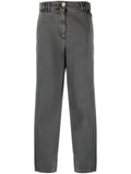 Grey Straight Mid Rise Jeans 1