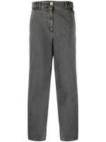 Grey Straight Mid Rise Jeans 1