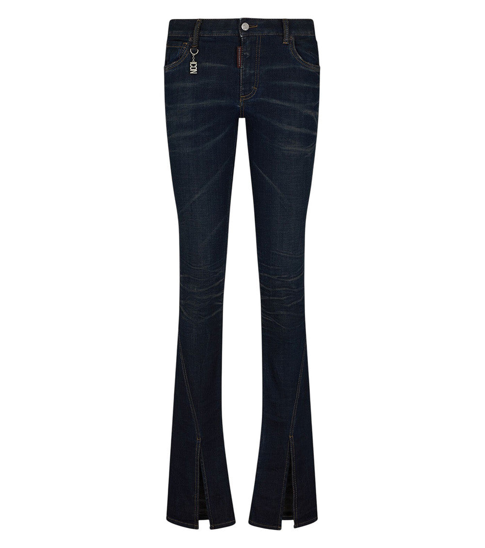 Blue Slim Mid Rise Jeans 1