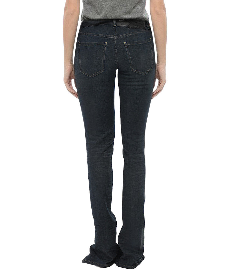 Blue Slim Mid Rise Jeans 4