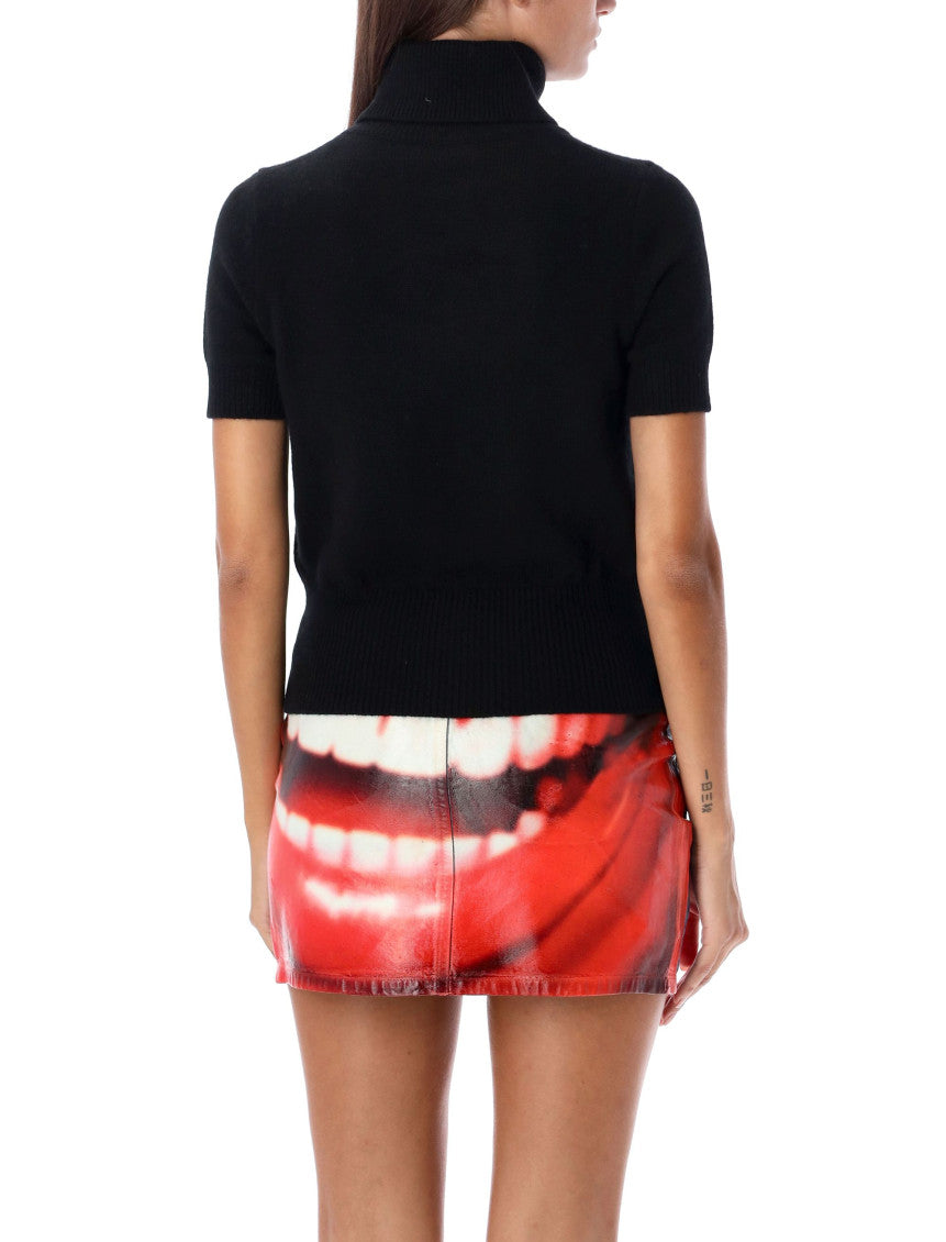 Black Highneck Wool Top 2