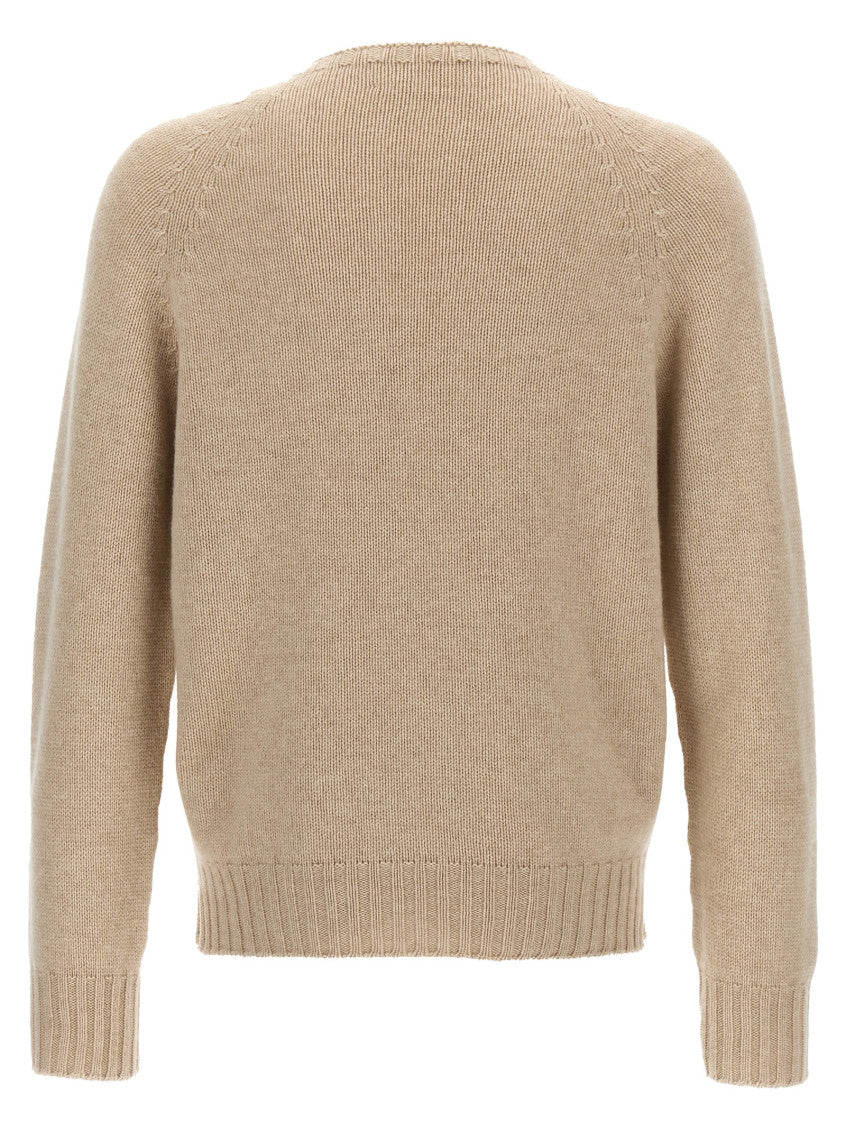 Beige Crew-Neck Sweater 2