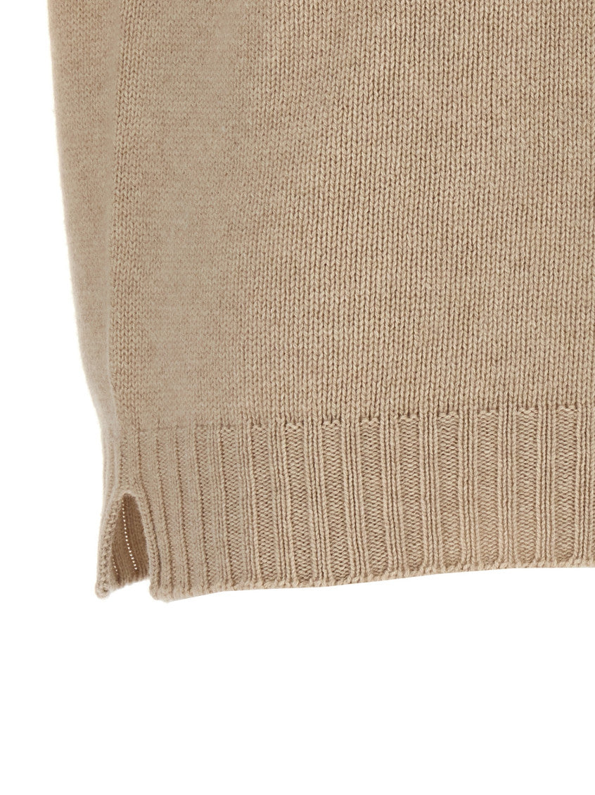 Beige Crew-Neck Sweater 4