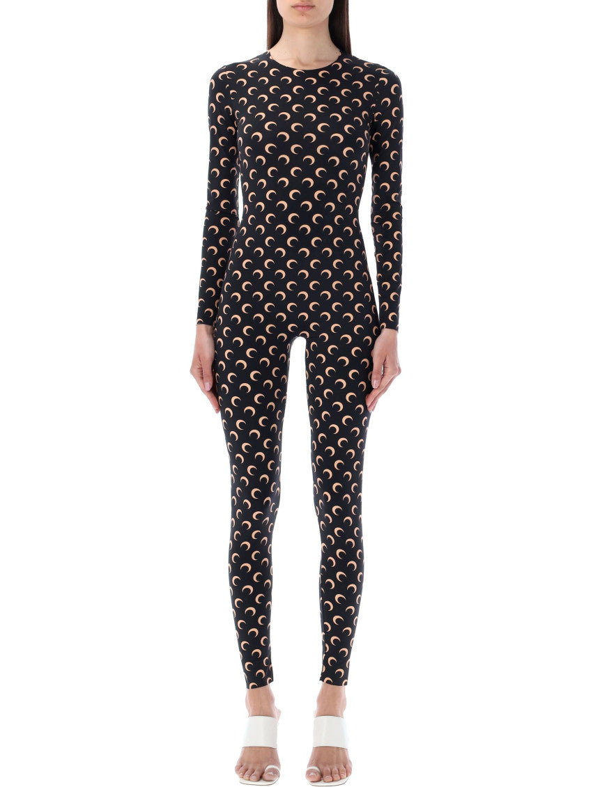 Black Allover Moon Jumpsuit 1