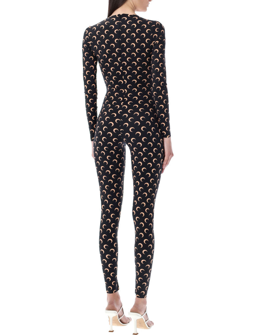 Black Allover Moon Jumpsuit 2