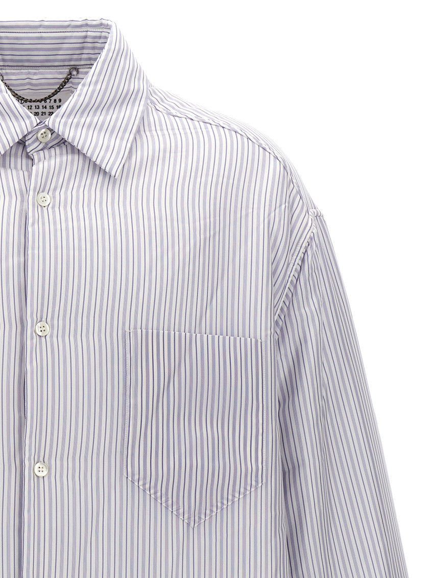 Light Blue Striped shirt jacket 3