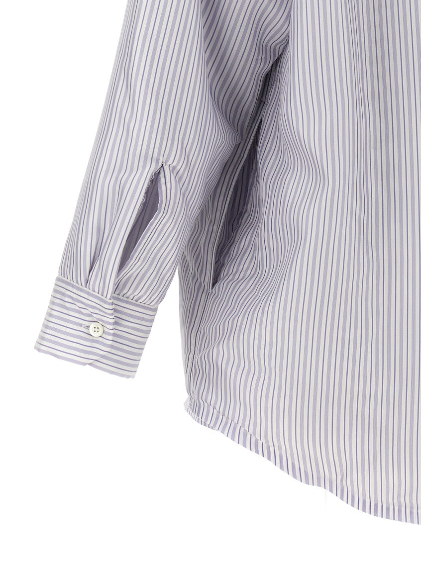 Light Blue Striped shirt jacket 4