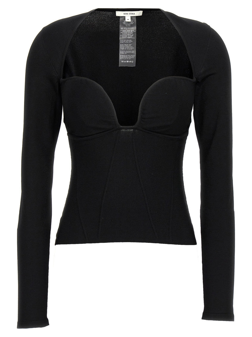 Black 'Bustier' top 1