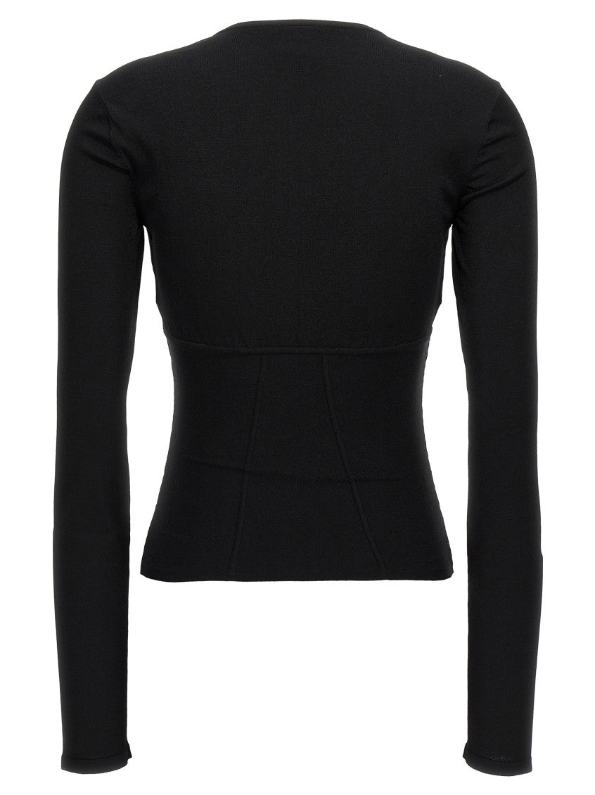 Black 'Bustier' top 2