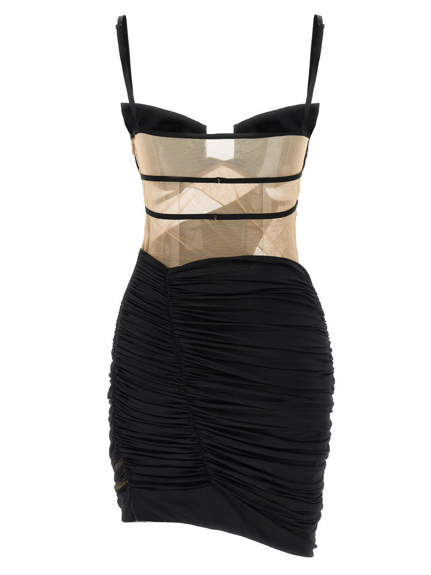 Black 'Drapped Mini Dress' dress 2