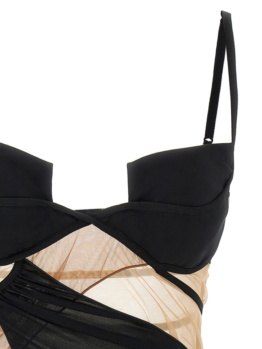 Black 'Drapped Mini Dress' dress 3