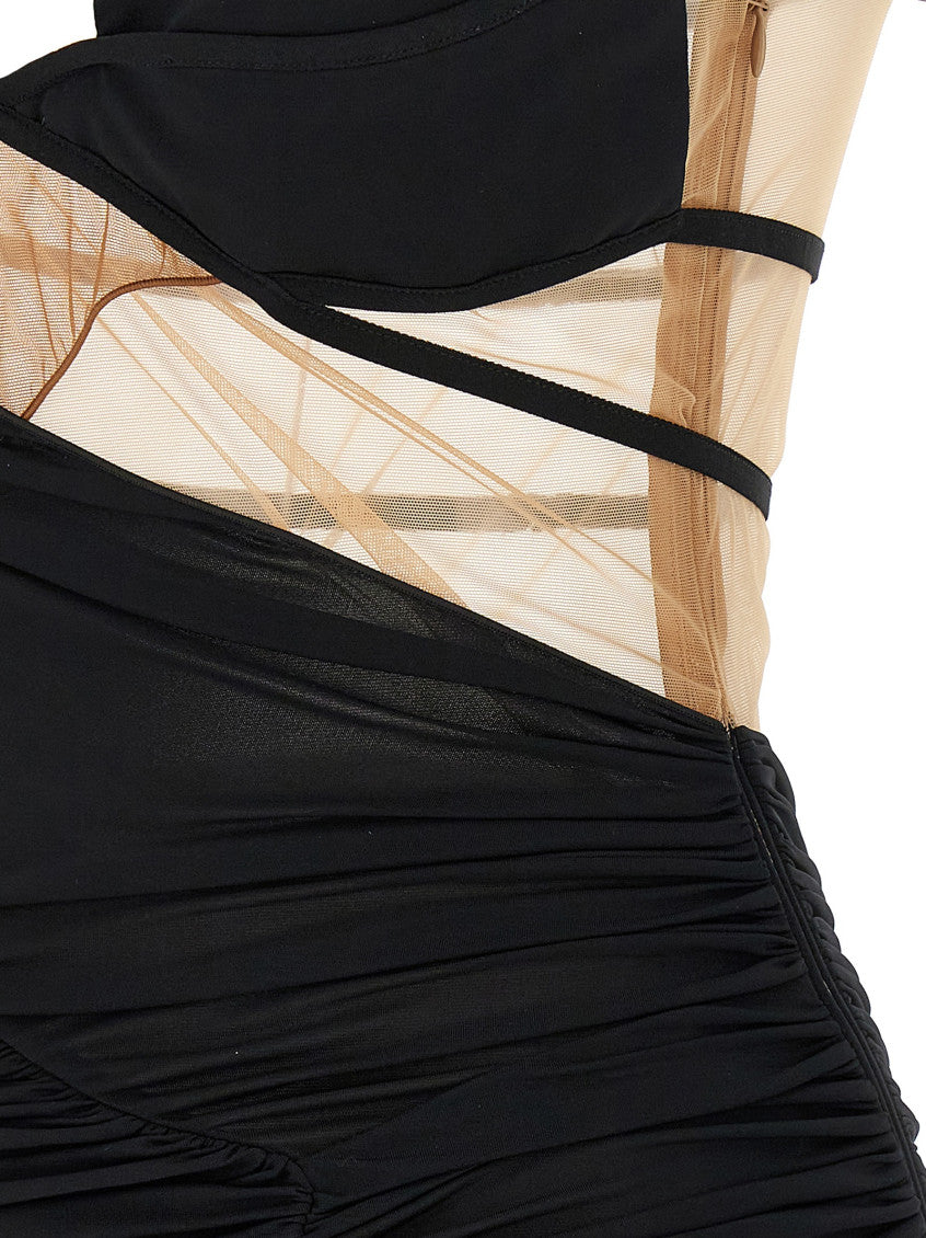 Black 'Drapped Mini Dress' dress 4