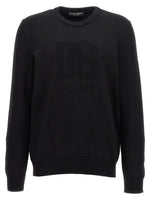Black 'DG' intarsia sweater 1