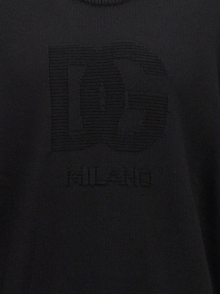 Black 'DG' intarsia sweater 4