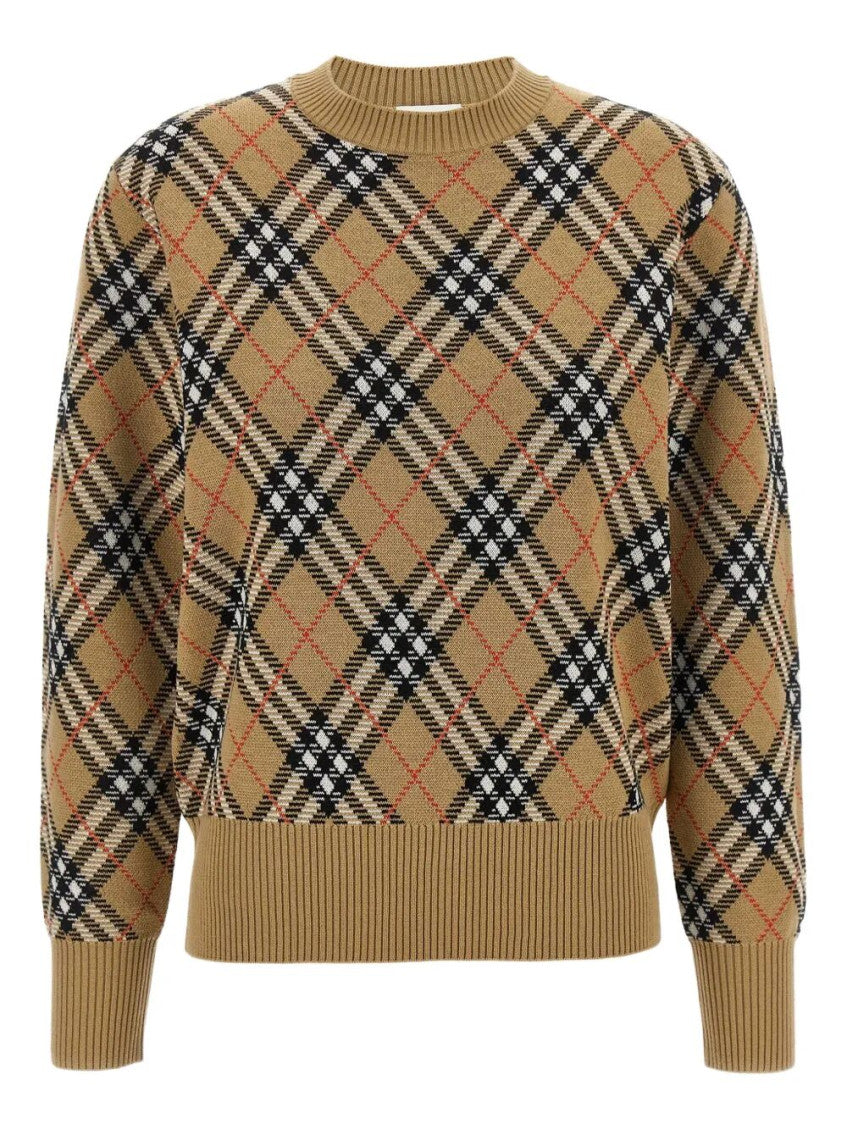 Beige Check Sweater 1