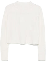 White Solid Round Neck Sweatshirt 1