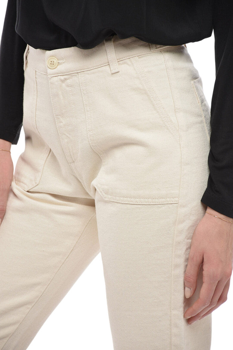 White Straight High Rise Jeans 3