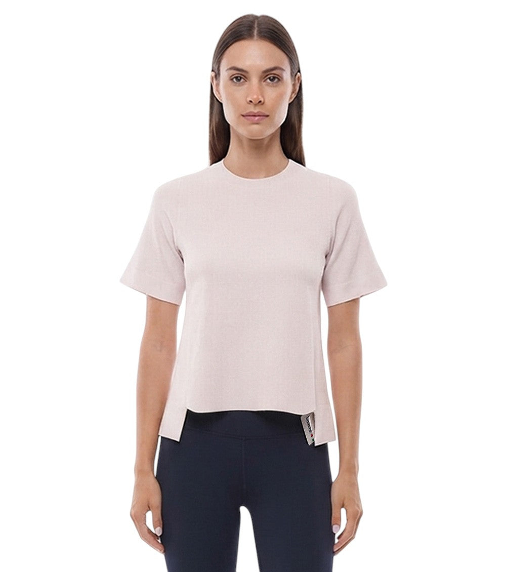 Pink Solid Crew Neck T-Shirt 1