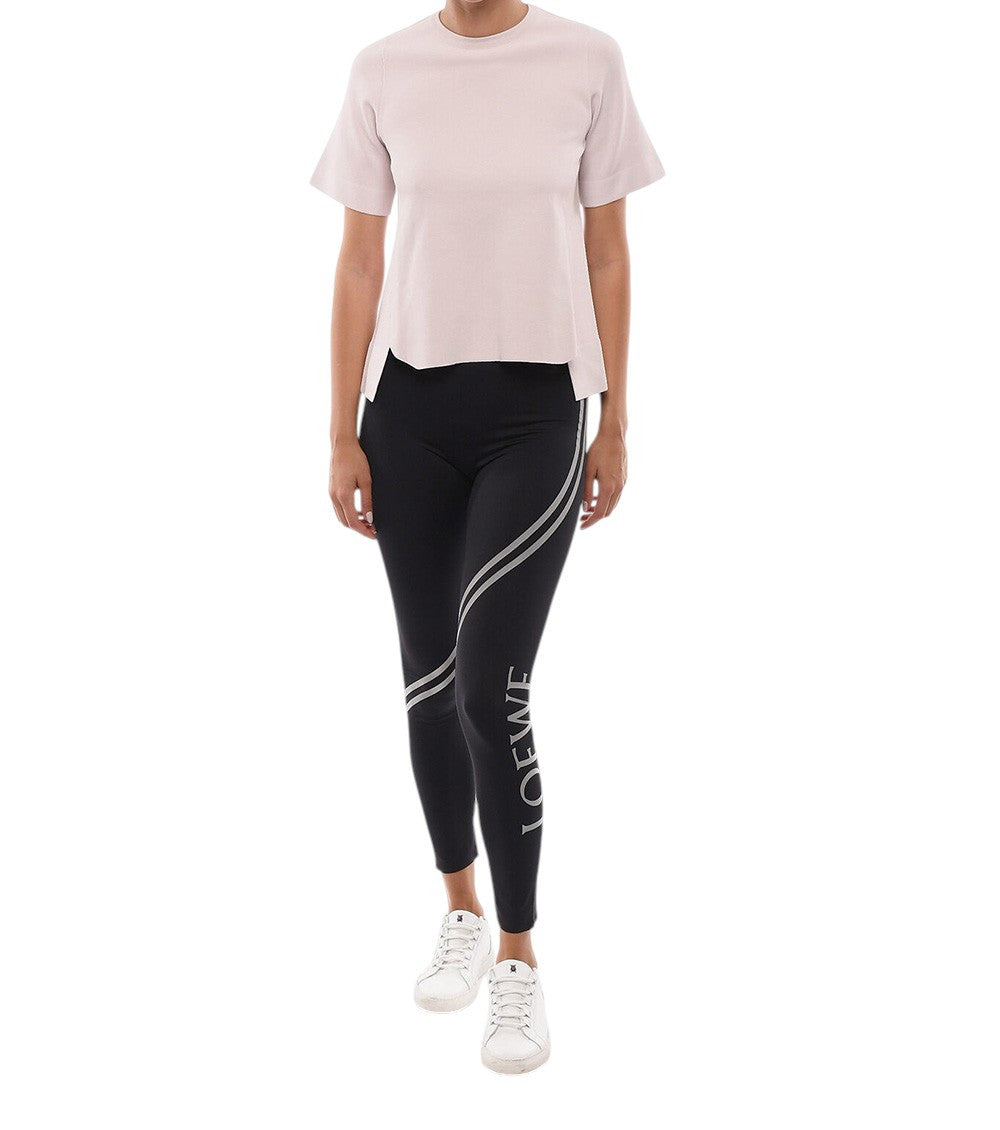 Pink Solid Crew Neck T-Shirt 4