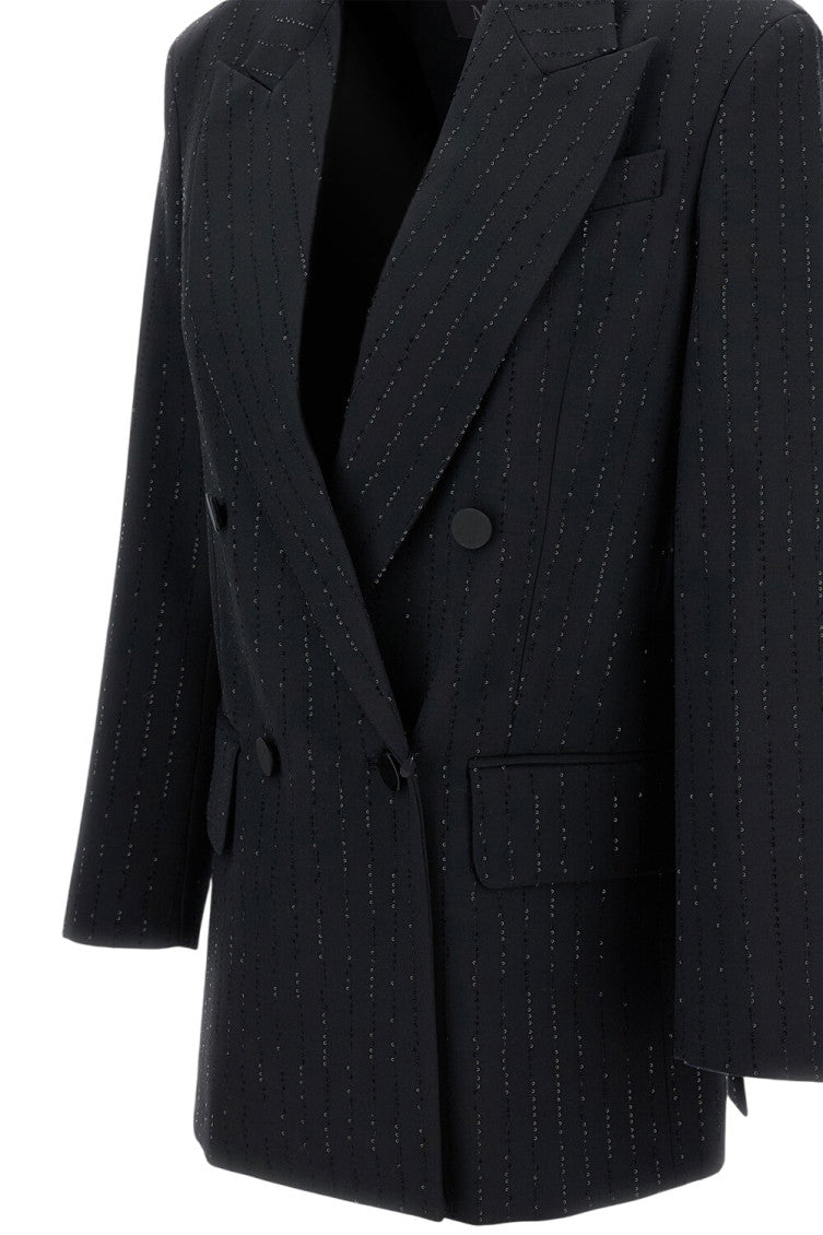 Black Embellished Notched Lapel Blazer 3