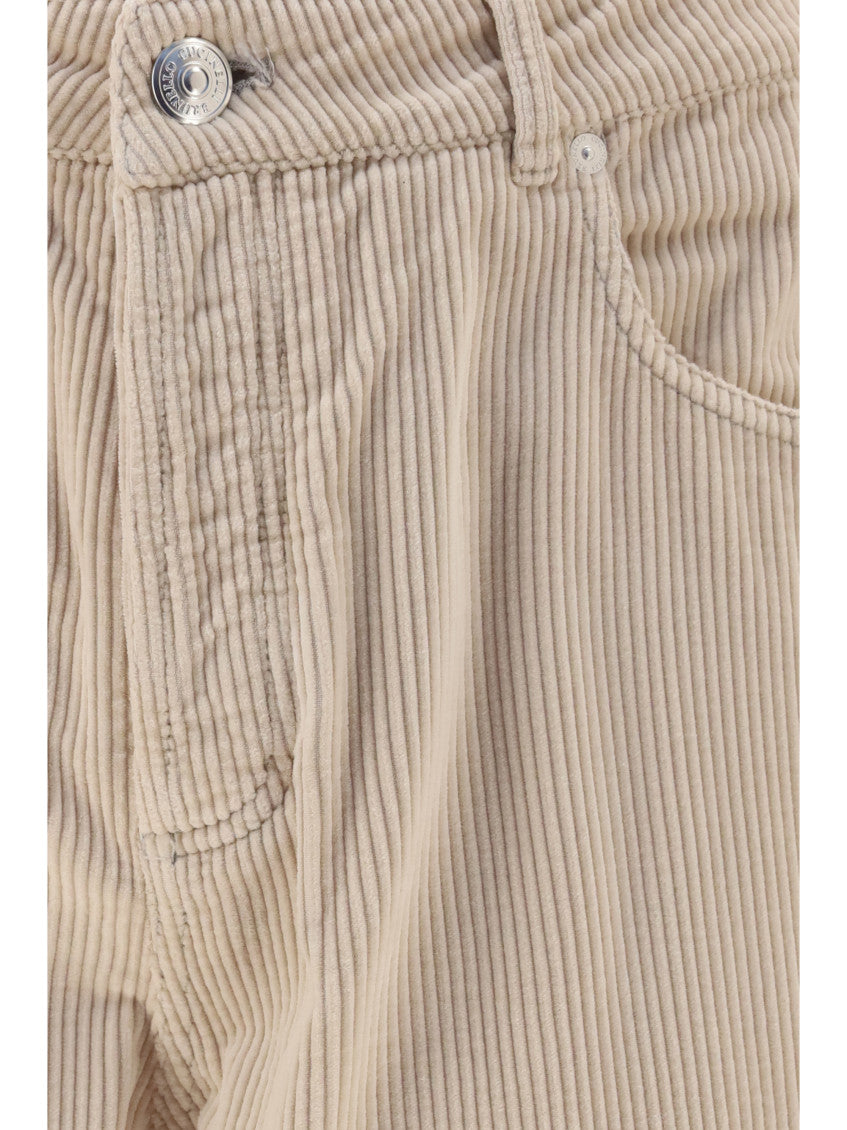 Light Beige Corduroy Trousers 3