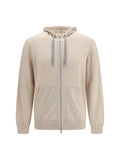 Beige Zip-Up Hoodie 1