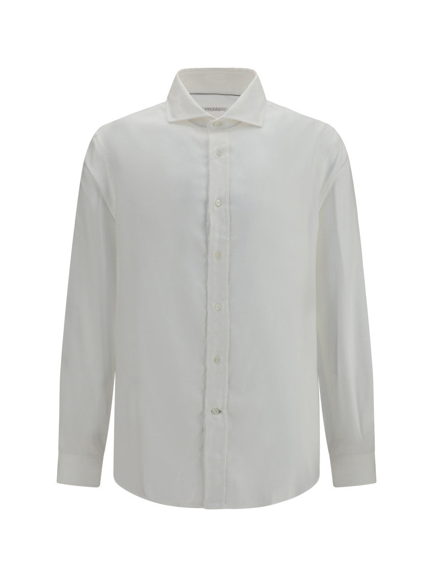 White Regular Solid Shirt 1