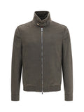 Grey Mock Collar Jacket 1