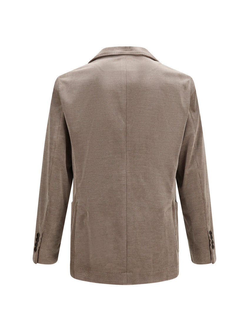 Taupe Peaked Lapel Blazers 2