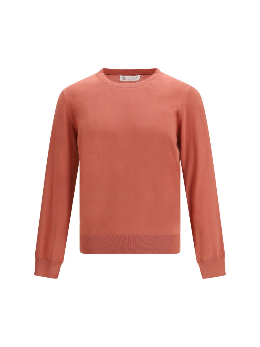 Orange Crew Neck Sweater 1