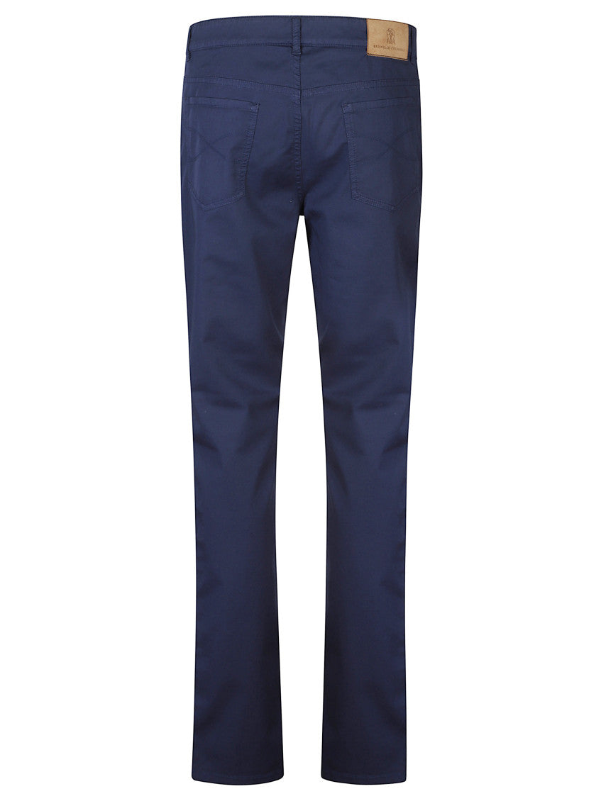 Blue Flat Front Trousers 2