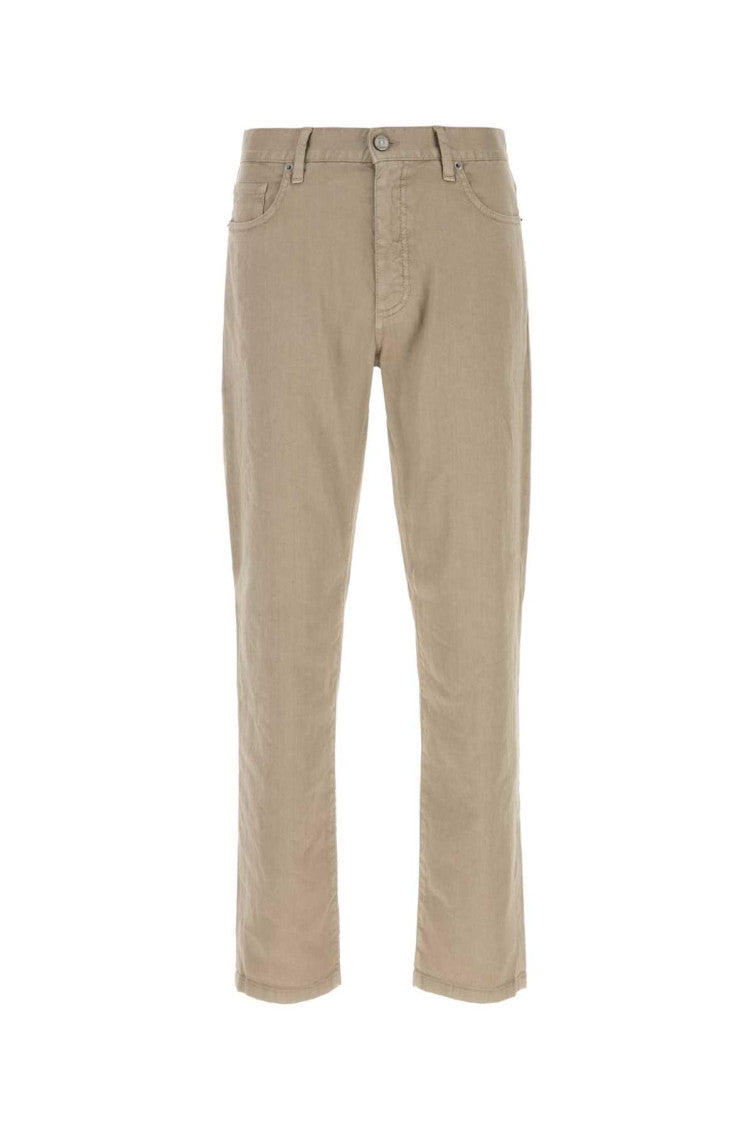 Beige Mid Rise Jeans 1