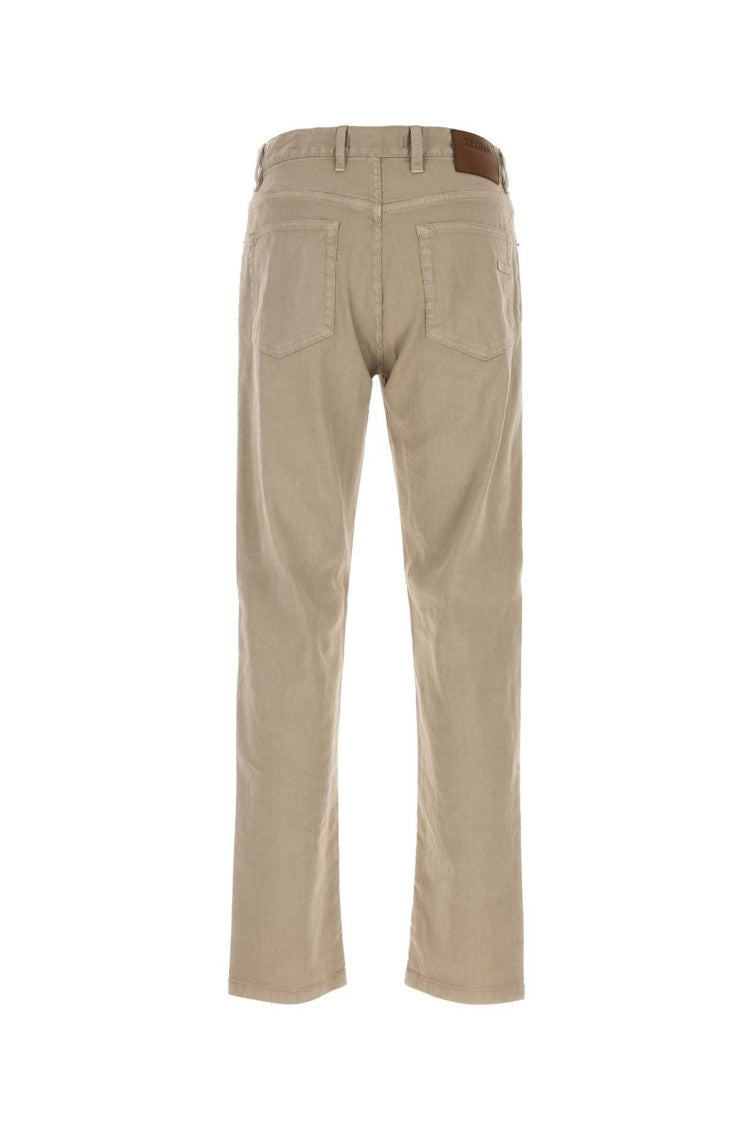 Beige Mid Rise Jeans 2