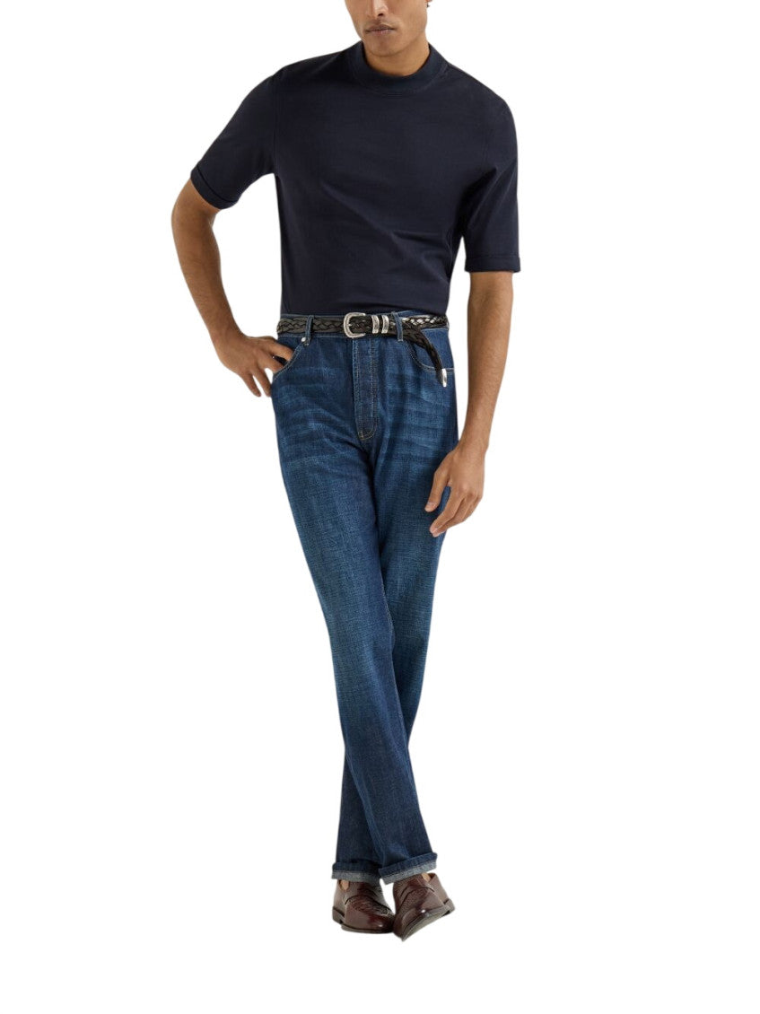 Blue Mid Rise Jeans 2
