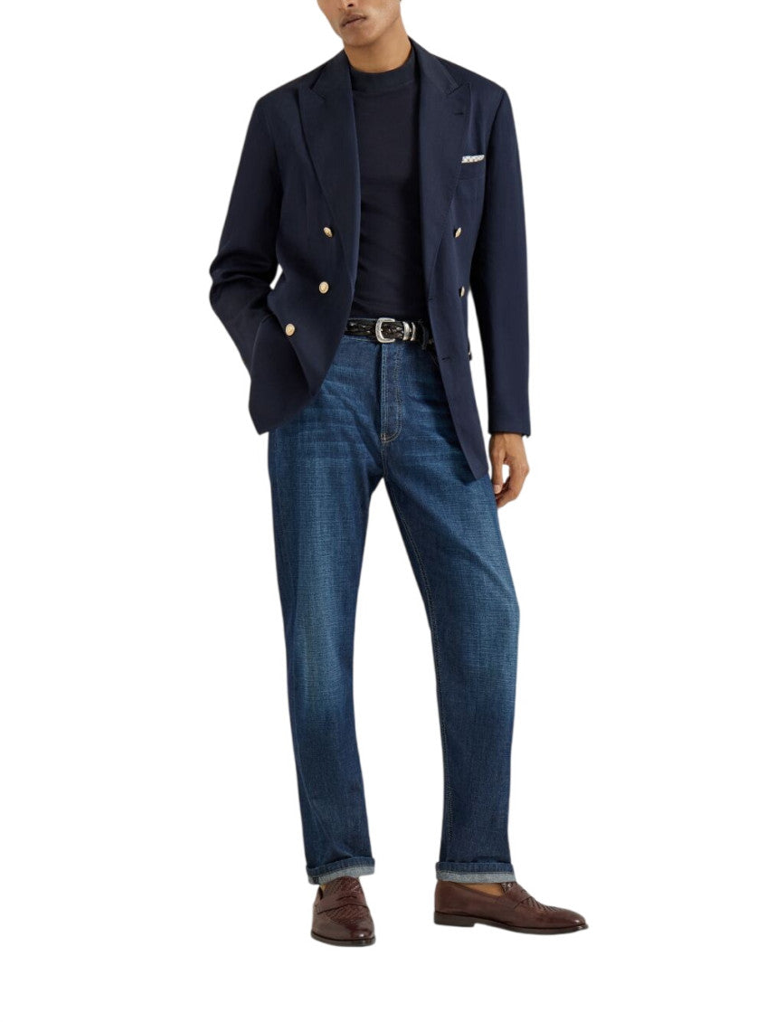 Blue Mid Rise Jeans 3