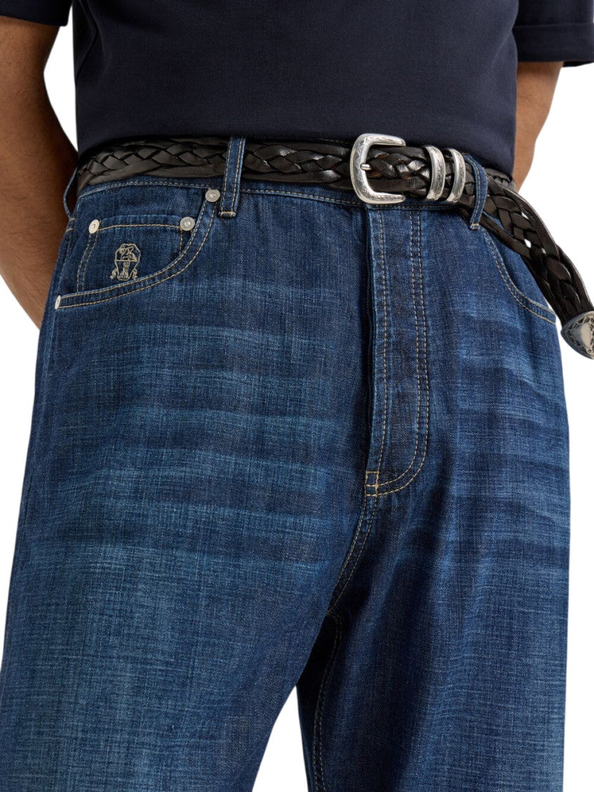 Blue Mid Rise Jeans 5