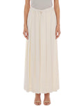Off White Pleated Midi Skirt 1