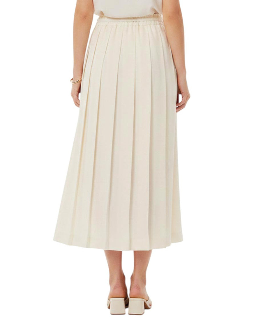Off White Pleated Midi Skirt 2