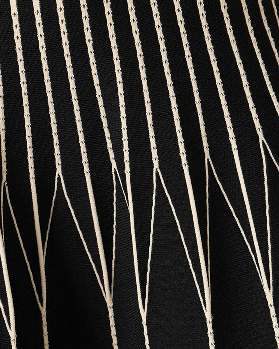 Black Printed Midi Skirt 3
