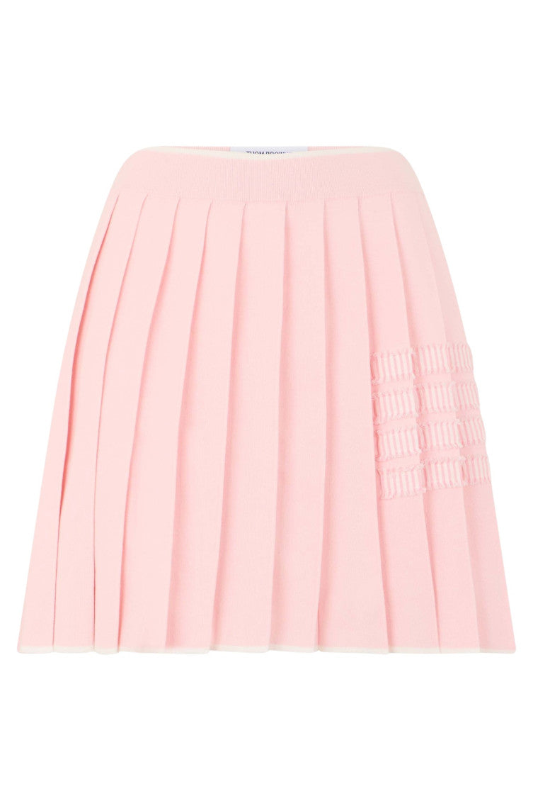 Pink Pleated Mini Skirt 1