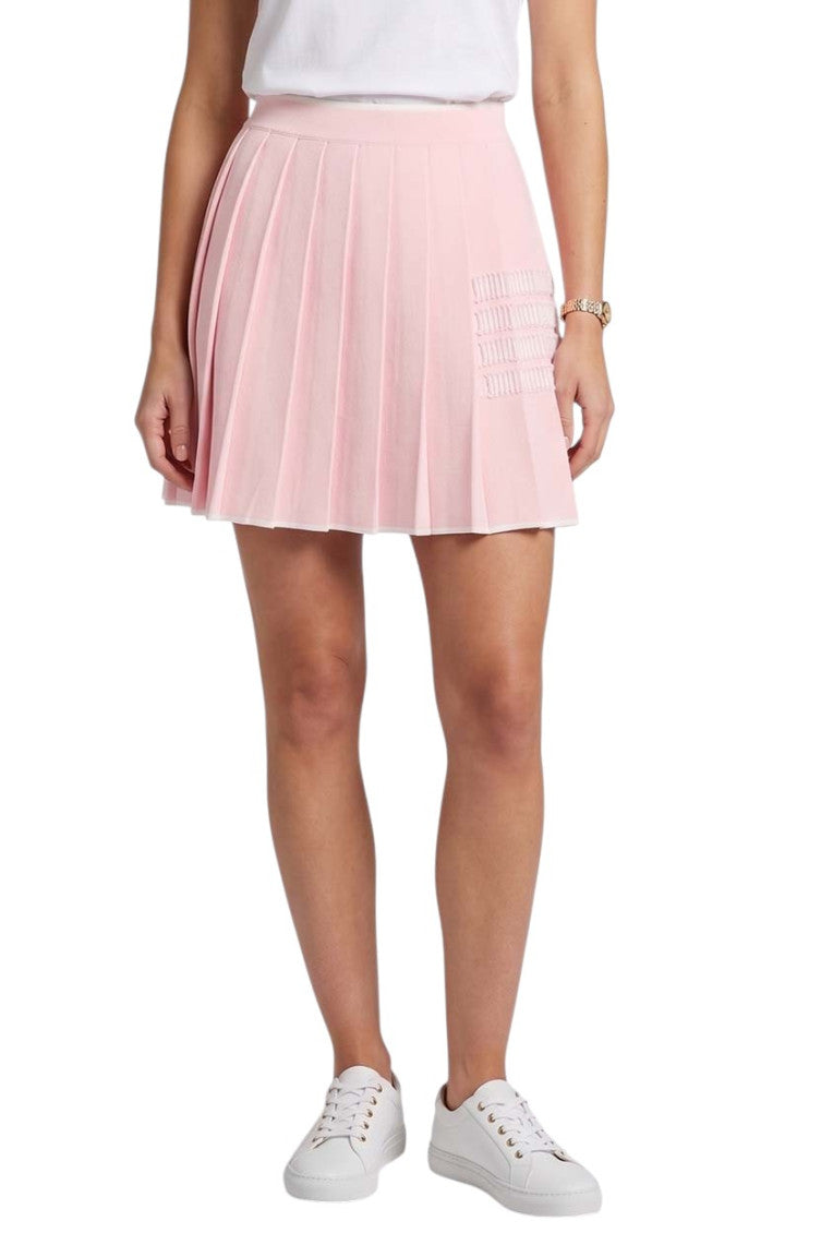 Pink Pleated Mini Skirt 3